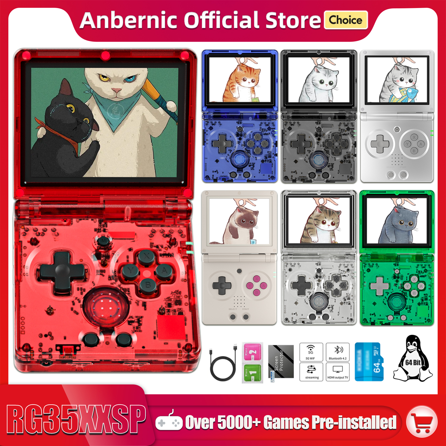 Retro Gaming Anbernic - ANBERNIC NEW RG35XXSP Flip Handheld Game
