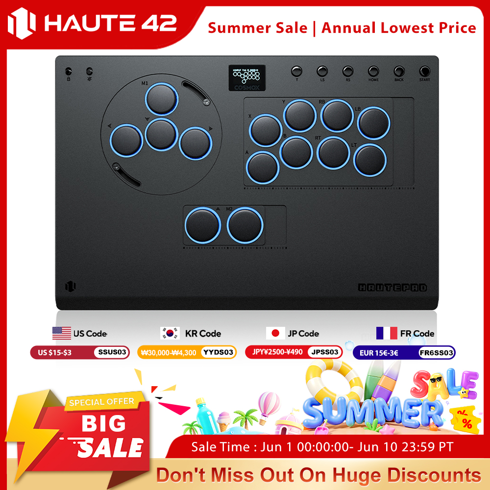 Arcade Stick Joystick - Haute42 X-Move Aluminium Alloy Hitbox Leverless