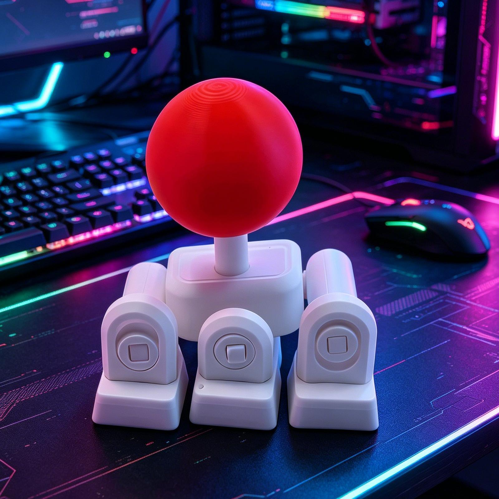 Arcade Stick Joystick - Joystick Keycap Keyboard 3D Printed Game