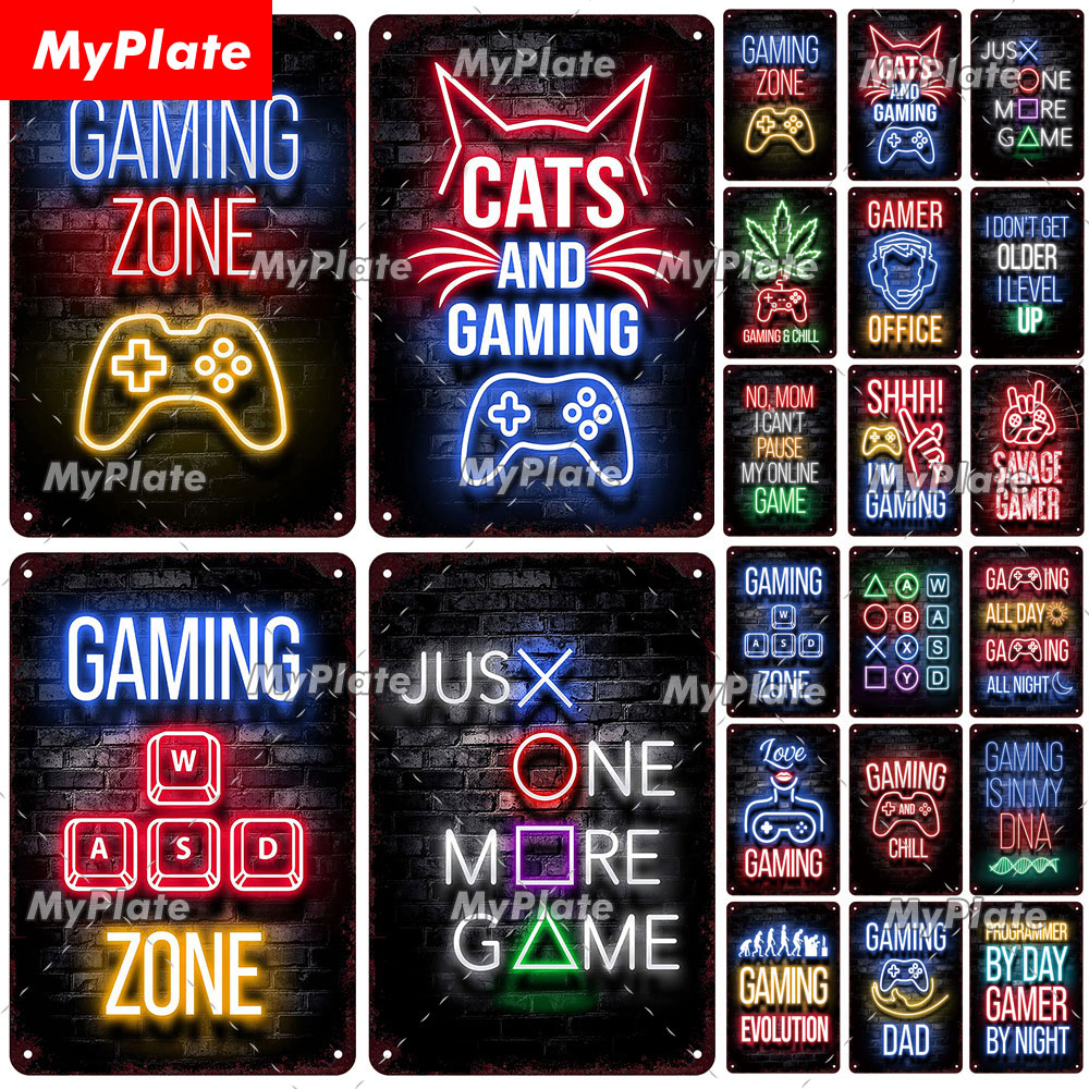 Retro Gaming Zone - [MyPlate] Vintage Gaming Zone Neon sign