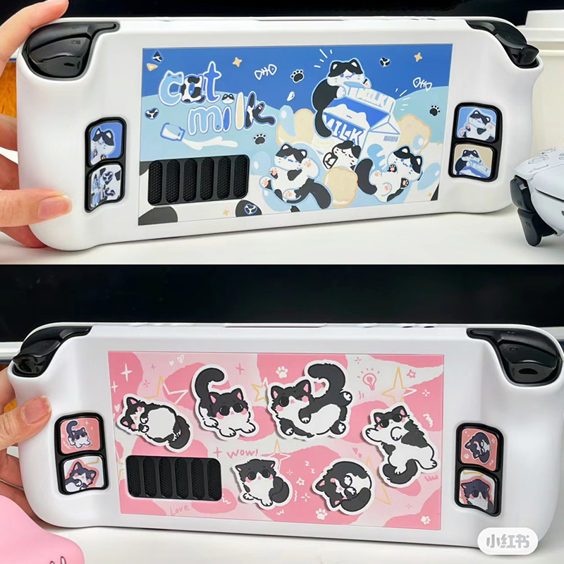 Console Dust Cover - Cartoon Milk Cat Protective Case for