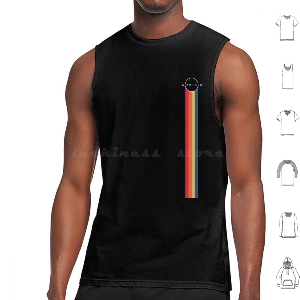 Retro Gaming Space - Stripes Tank Tops Vest Sleeveless Space
