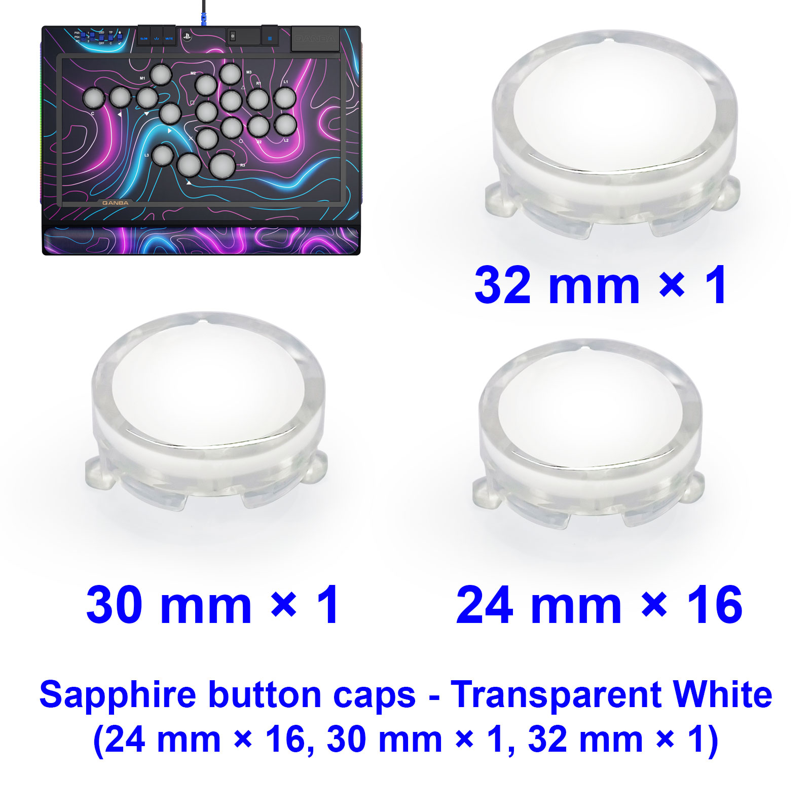 Arcade Stick Joystick - QANBA SAPPHIRE S1 Button Cap Arcade
