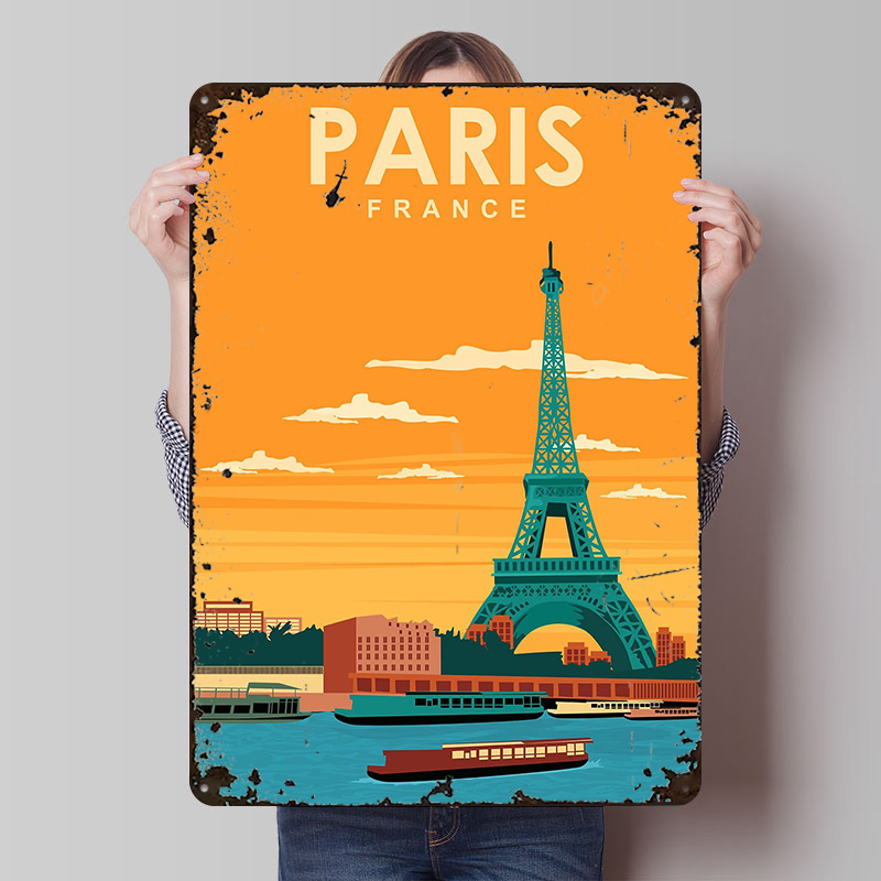 Retro Gaming France - Paris France Travel Printed Poster Customizable
