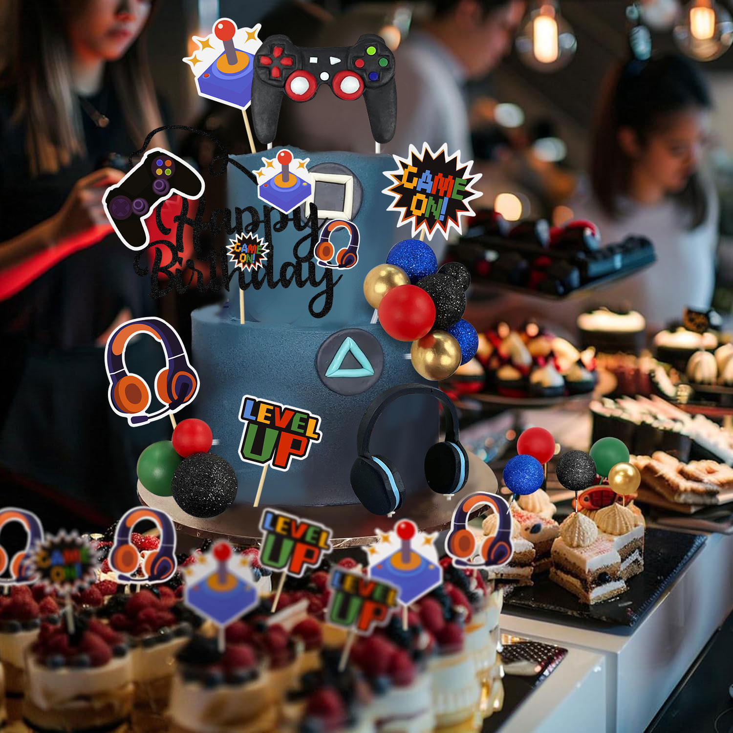 17Pcs Video Retro Game Cake To - Retro Gaming Headset 评论和价格