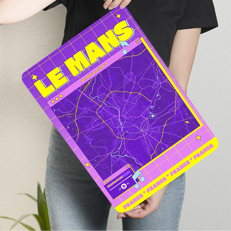 Le Mans France Vintage Map Met - Retro Gaming France 评论和价格