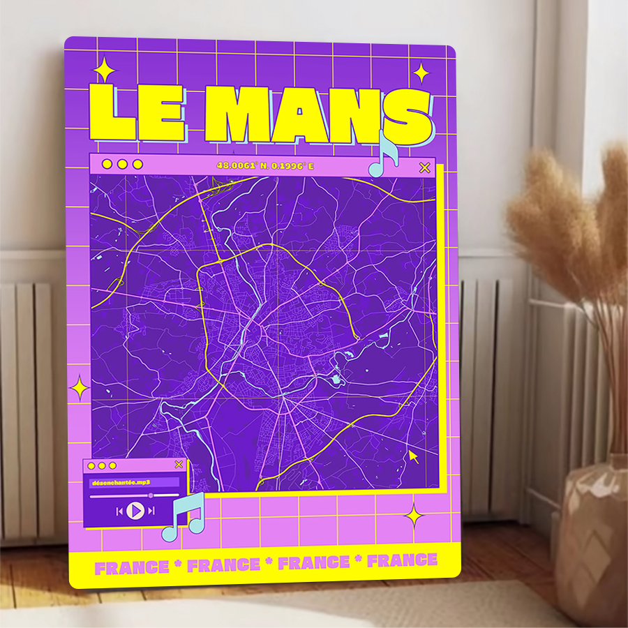 Le Mans France Vintage Map Met - Retro Gaming France 评论和价格
