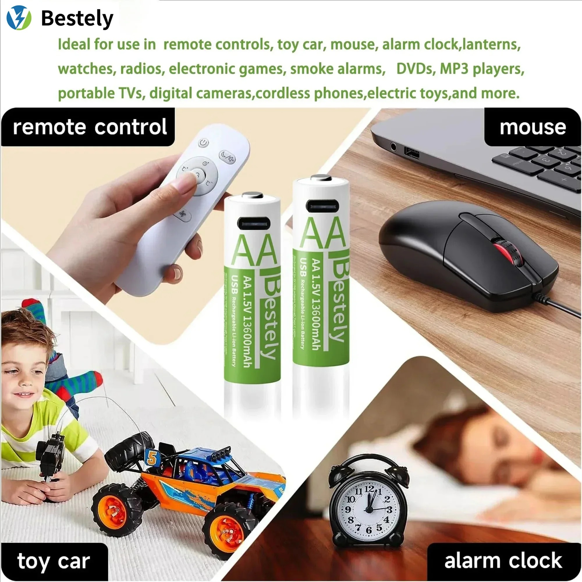 1.5V AA 13600mAh + AAA 6800mAh - Rechargeable Battery Aa 评论和价格