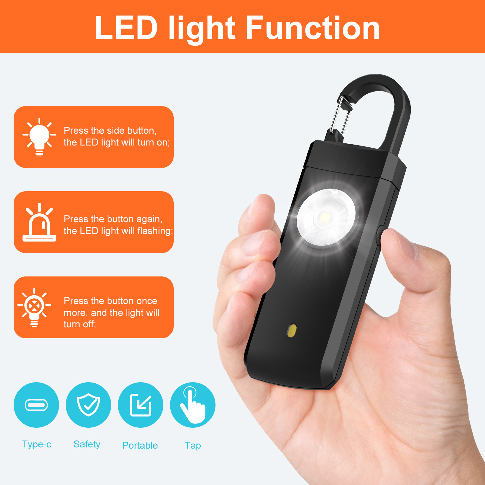Self Defense Alarm 130dB Anti- - Rechargeable Battery Aa 评论和价格