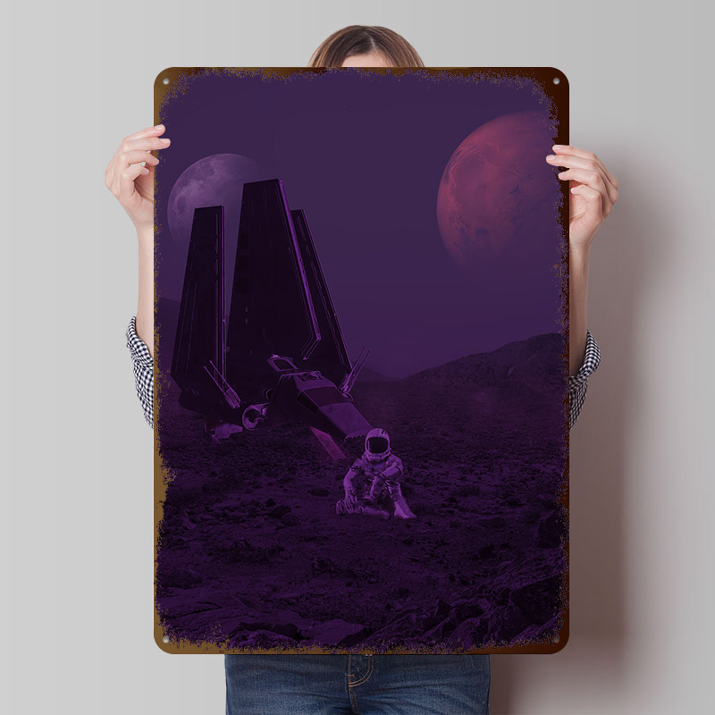 Space Travel Metal Poster Cust - Retro Gaming Space 评论和价格