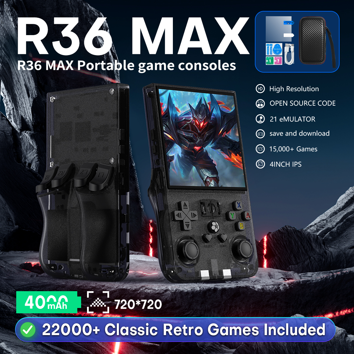 Open Source R36MAX Portable Vi - Retro Gaming Arcade Console 评论和价格