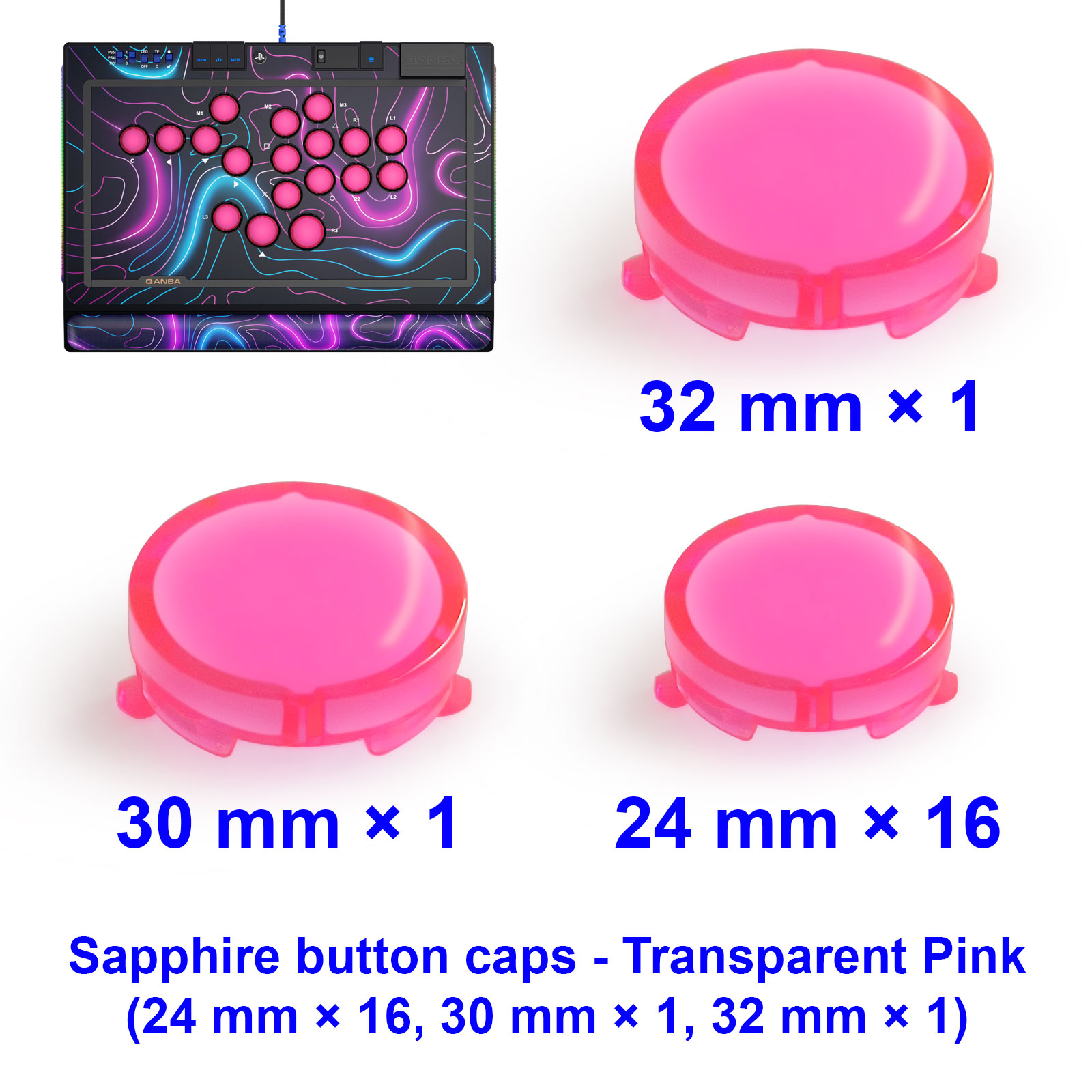 QANBA SAPPHIRE S1 Button Cap A - Arcade Stick Joystick 评论和价格