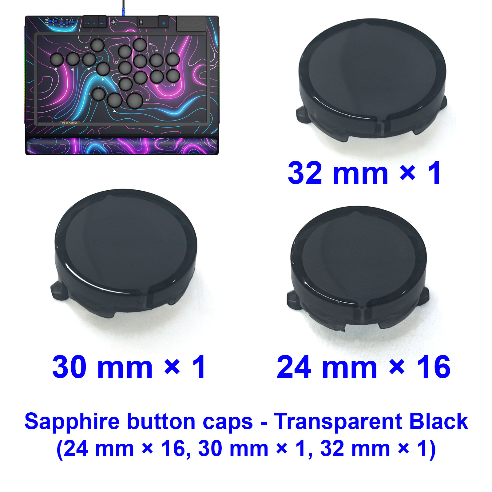 QANBA SAPPHIRE S1 Button Cap A - Arcade Stick Joystick 评论和价格