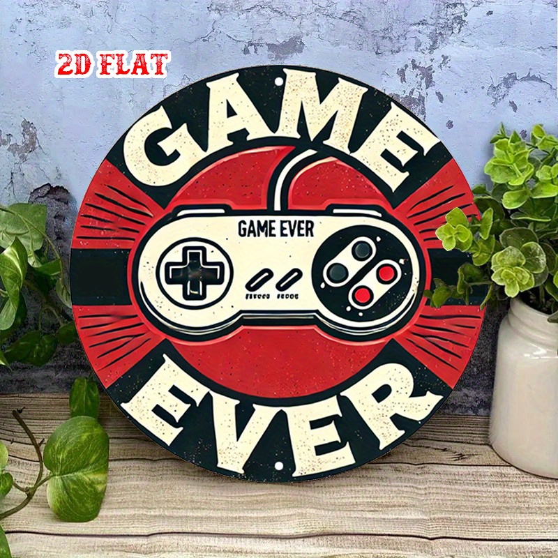 2D Flat 1pc Retro Gaming Round - Retro Gaming Fun 评论和价格