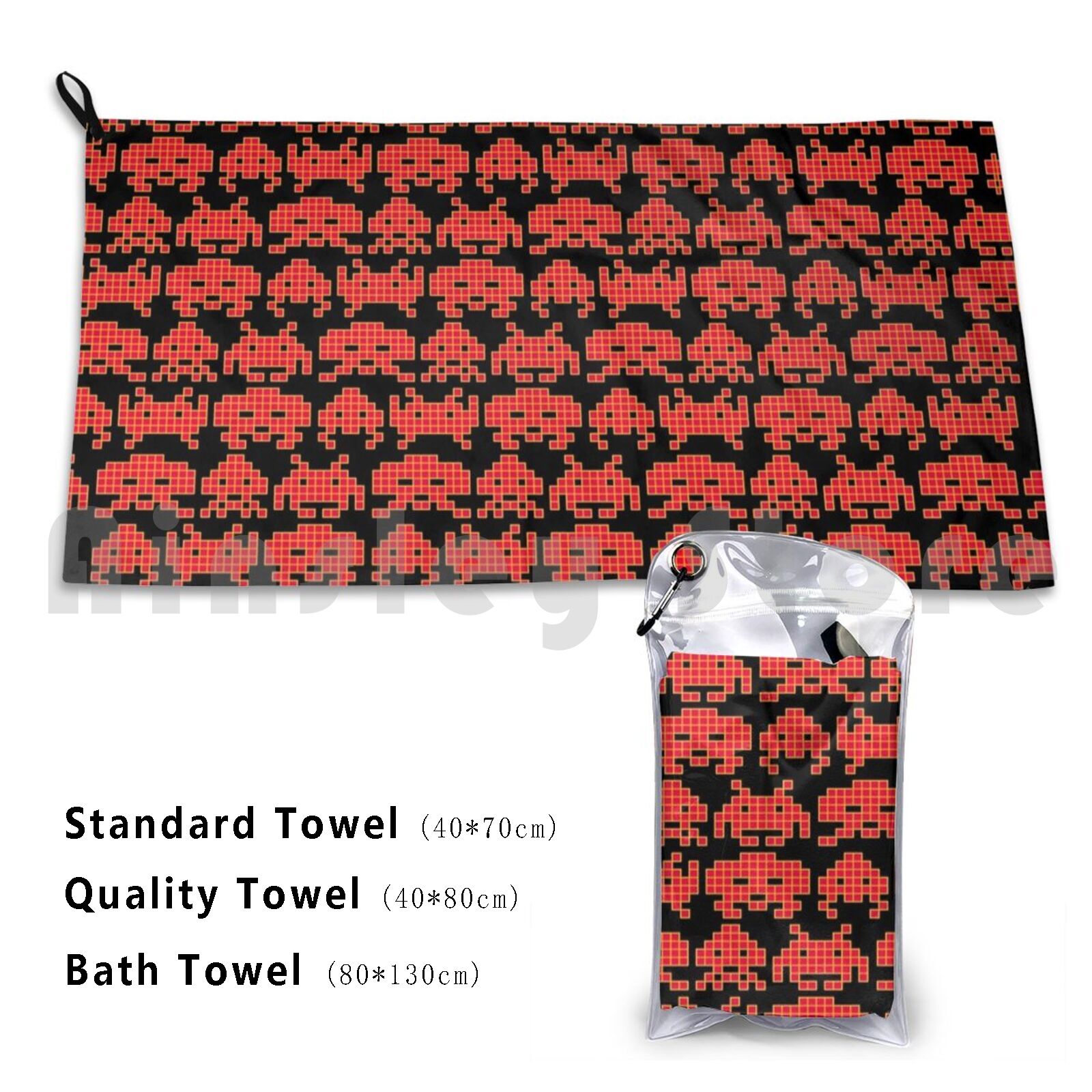 Invaded Bath Towel Beach Cushi - Retro Gaming Space 评论和价格