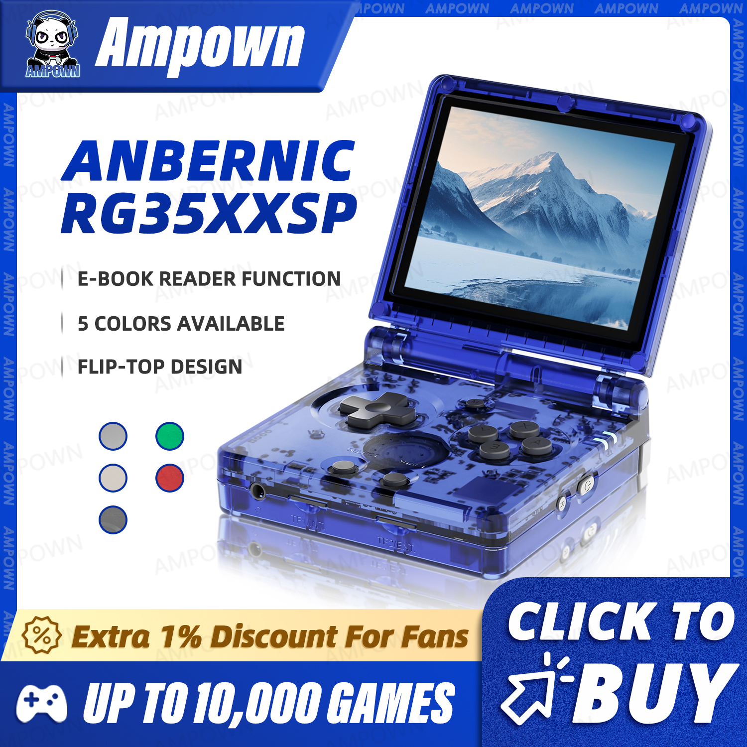 ANBERNIC RG35XXSP Flip Game Co - Retro Gaming Arcade Console 评论和价格