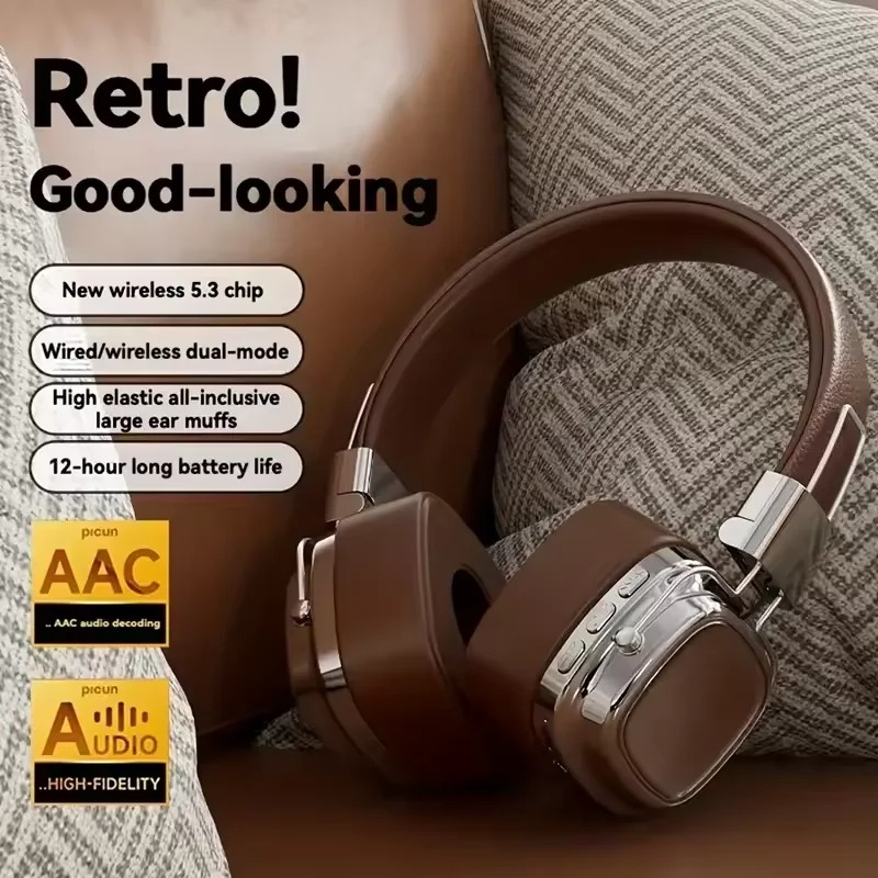 2025 New 5.3 Foldable Wireless - Retro Gaming Headset 评论和价格