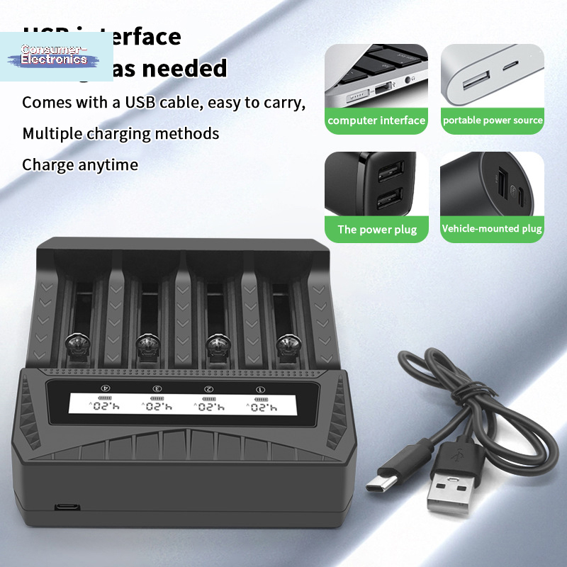 【USB Charger Intelligent LCD B - Rechargeable Battery Aa 评论和价格