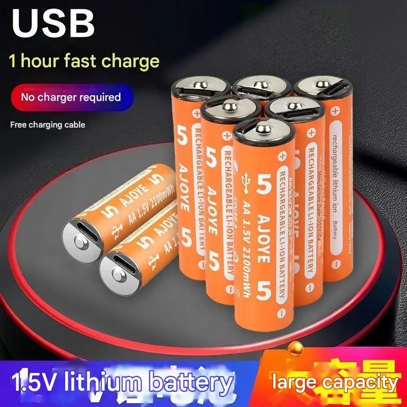 Fast Charging 1.5V 2100mWh AA  - Rechargeable Battery Aa 评论和价格