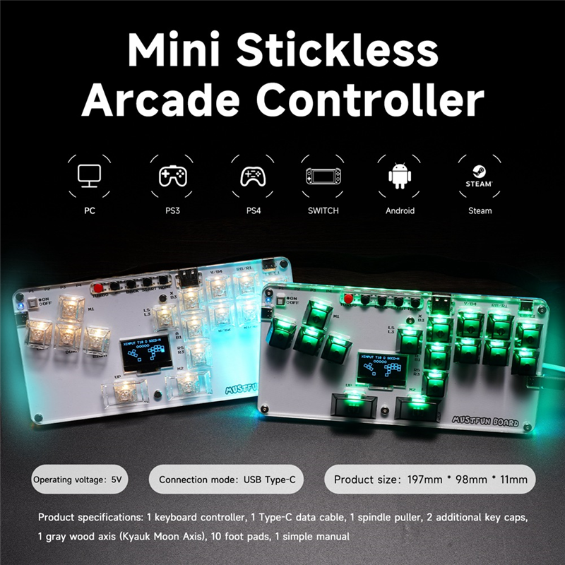 Mustfun Hitbox Controller Mini - Arcade Stick Joystick 评论和价格