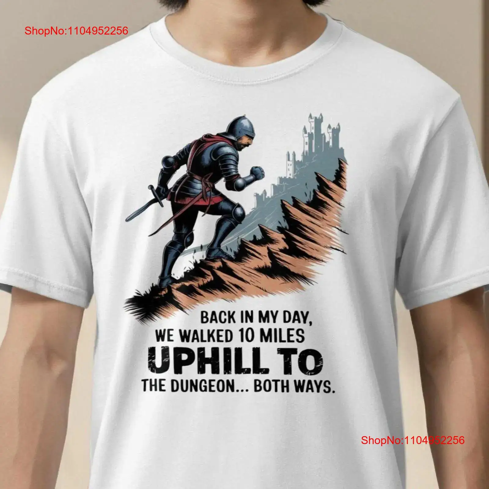 Funny Knight T Shirt Uphill Du - Retro Gaming Ideas 评论和价格