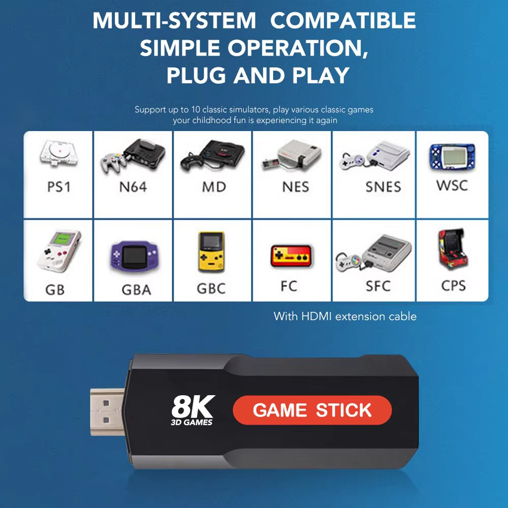 X2 Game Stick HD 4K 8K 3D Cons - Retro Gaming Raspberry Pi 评论和价格