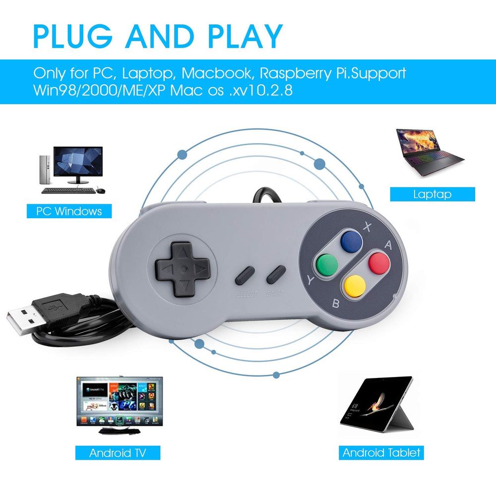 Classic Wired Game Controller  - Retro Gaming Raspberry Pi 评论和价格