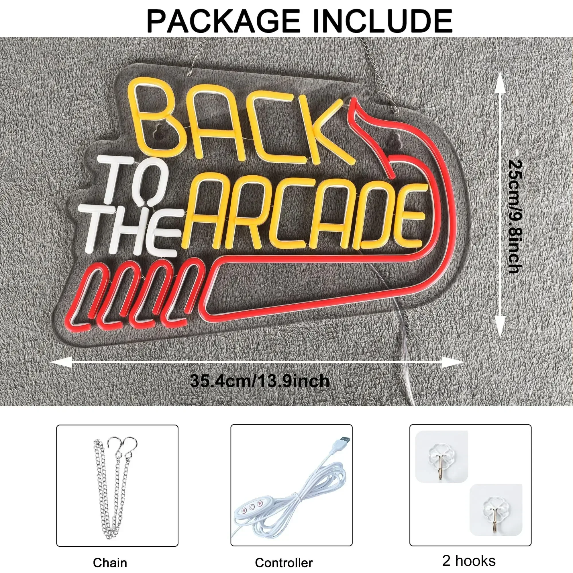 Back to The Arcade Neon Sign R - Retro Gaming Ideas 评论和价格