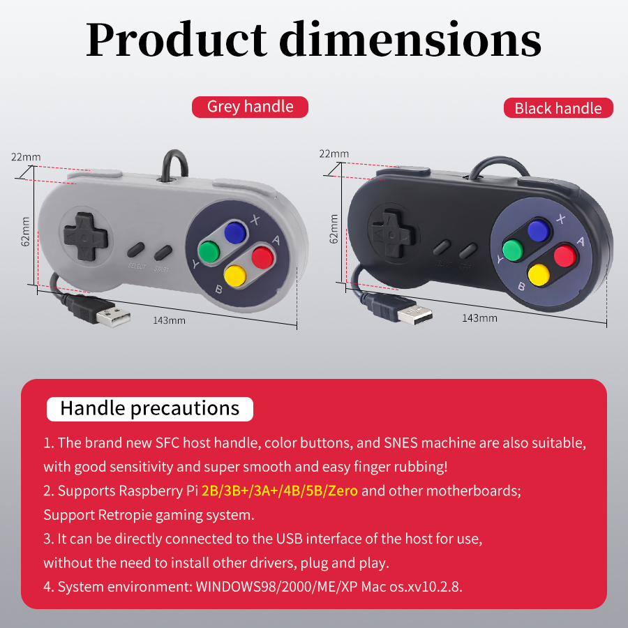 USB Wired Game Controller Plug - Retro Gaming Raspberry Pi 评论和价格