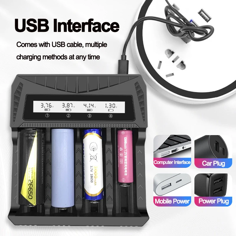LCD Display Battery USB Charge - Rechargeable Battery Aa 评论和价格